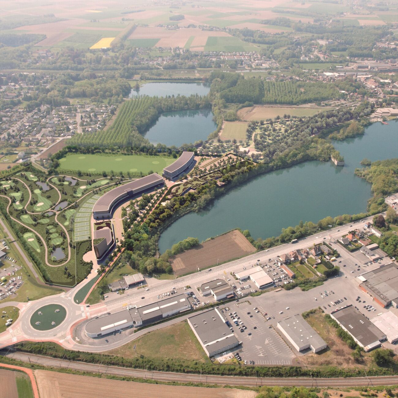 Ilustrasi parc de lorient untuk artikel Parc de lorient: Parc de l'Orient: Proyek terpadu di Tournai…