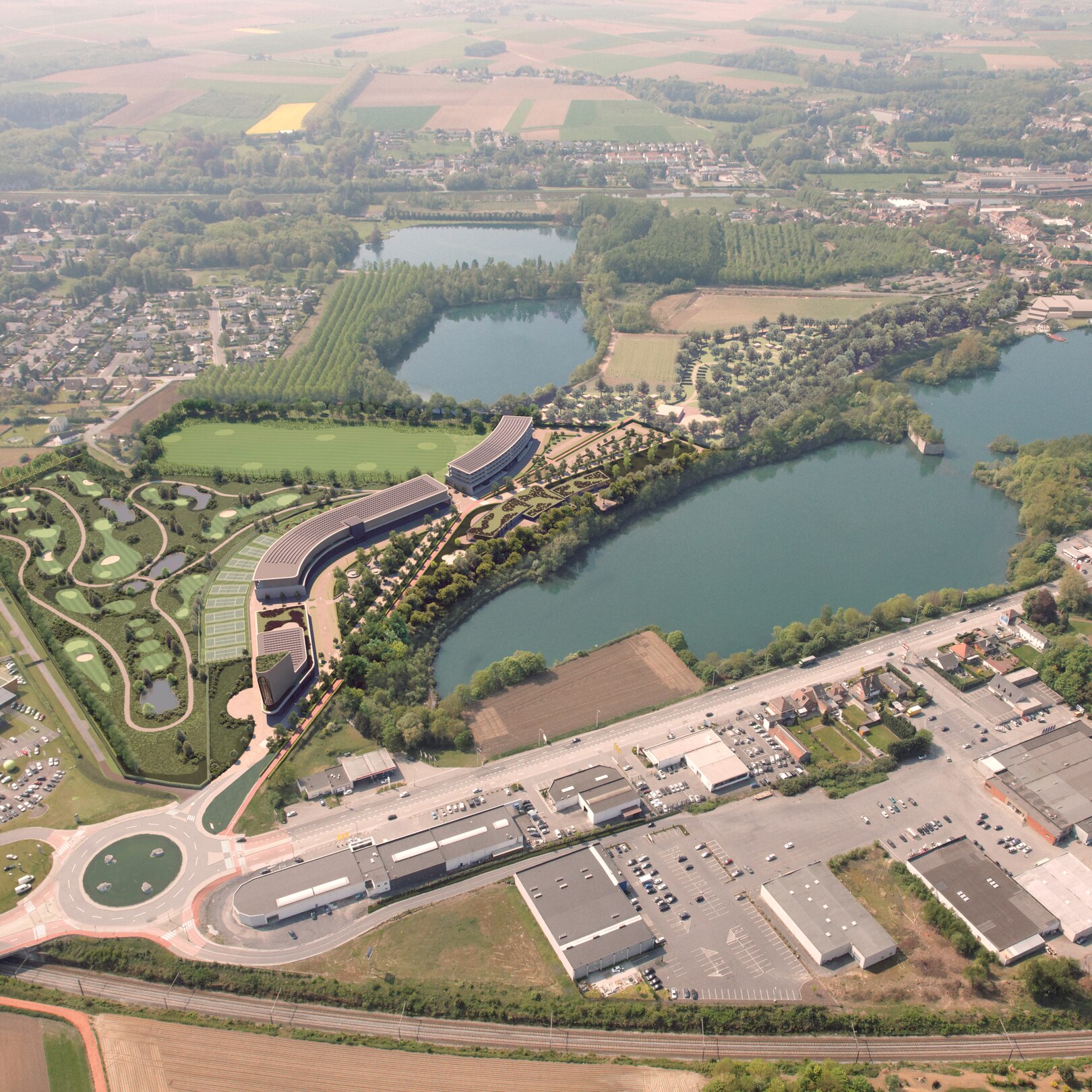 Ilustrasi parc de lorient untuk artikel Parc de lorient: Parc de l'Orient: Proyek terpadu di Tournai…