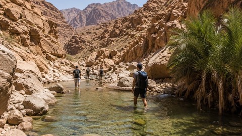 Ilustrasi wadi al-nakhila untuk artikel Wadi Al-Nakhila Perkuat Posisi Wisata Petualangan di Aqaba