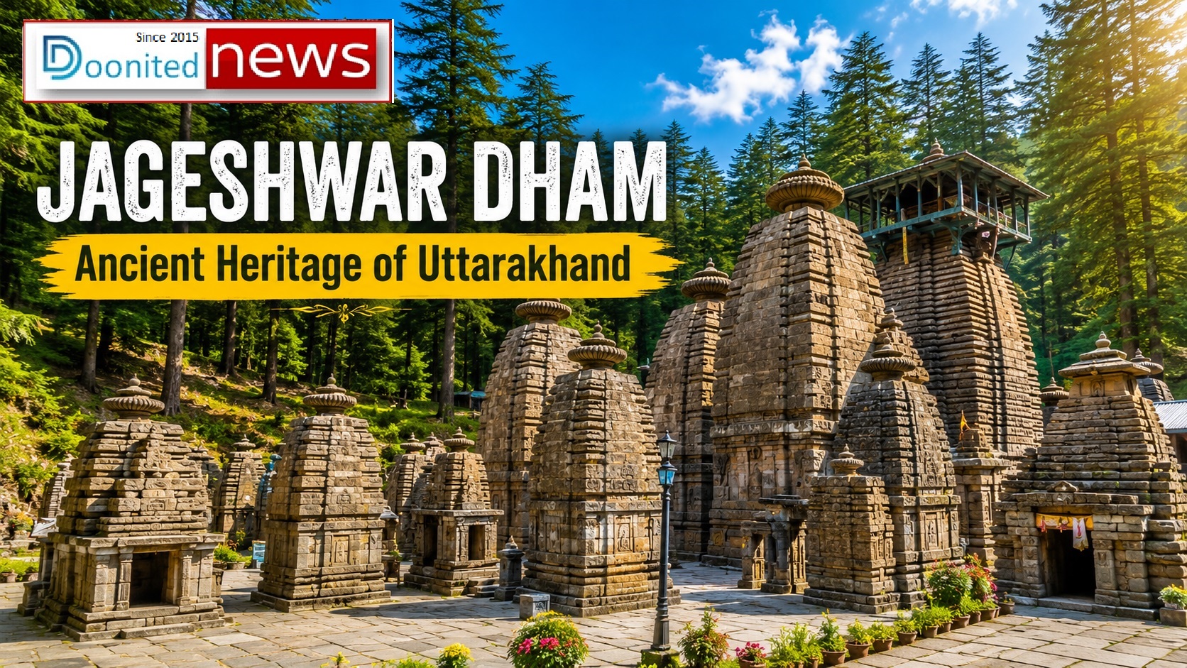 Jageshwar Dham: Warisan Kuil Kuno di Uttarakhand Ilustrasi jageshwar dham untuk artikel Jageshwar Dham: Warisan Kuil Kuno di Hutan Deodar