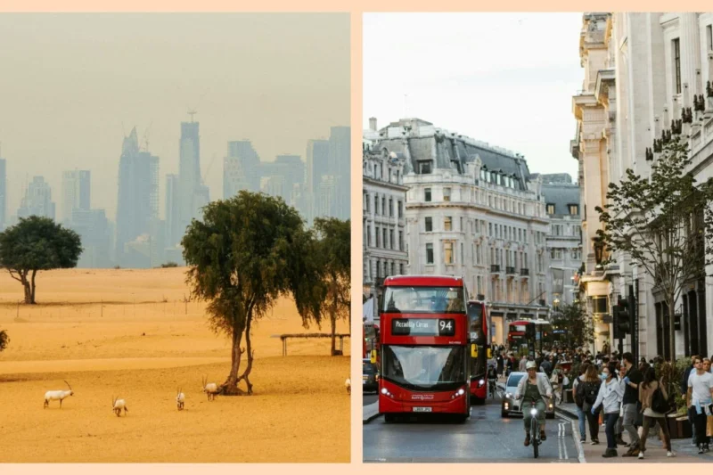 Ilustrasi transformasi uni emirat arab untuk artikel Kisah Transformasi Uni Emirat Arab: Dari Pasir ke Kota Modern