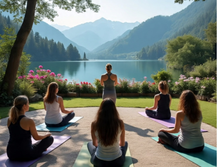 Ilustrasi yoga himalaya untuk artikel Himachal Pradesh Jadi Tuan Rumah Yoga Himalaya Internasional