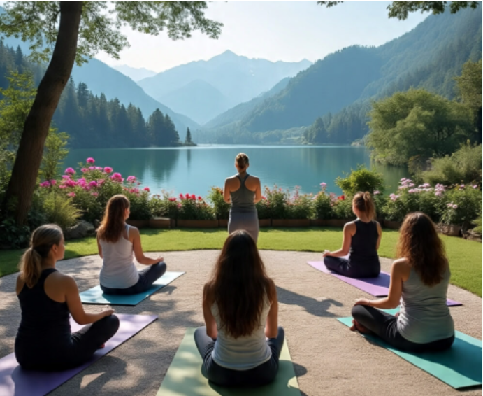 Ilustrasi yoga himalaya untuk artikel Himachal Pradesh Jadi Tuan Rumah Yoga Himalaya Internasional